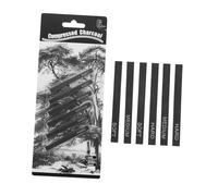 HIAKDOFT 6Pcs Compressed Charcoal Sticks Sketch Supplies Angular Design Soft Medium Hard Grades for Artists Indoor Outdoor Drawing and Painting