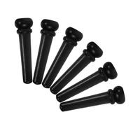 HIAKDOFT 6pcs Ebony Guitar Bridge Pins Install String Pegs for Acoustic Guitars Precision Crafting for Stable Tuning and Enhanced Sound Quality Compatible with Various Models