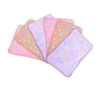 HIAKDOFT 6pcs Guinea Pig Blanket Soft Flannel Cage Liners Washable Small Animal Bedding for Rats and Hamsters Cage Pads in Pink Purple Brown