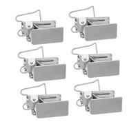 HIAKDOFT 6pcs Heavy Duty Rug Clips Stainless Steel Carpet Grippers for Hanging Rugs Curtains Quilts Blankets Metal Curtain Hooks for Home Decor Display
