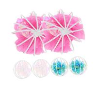 HIAKDOFT 6pcs Interactive Cat Crinkle Balls Toy Set Candy Color Crinkly Paper Material for Indoor Play Cats Kitten Entertainment