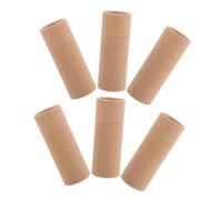 HIAKDOFT 6pcs Kraft Paperboard Storage Tubes with Lid Sustainable Round Cardboard Containers for Essential Oils Lip Balm and Small Item Packaging DIY Kraft Paper Tubes