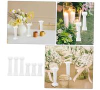 HIAKDOFT 6pcs Mini Roman Pillar Statues Photo Props for Sand Tables Garden Pedestal Decor Classical Column Ornaments for Home Wedding Display