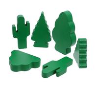 HIAKDOFT 6pcs Miniature Wooden Trees and Cactus Micro Landscape Decorations Compact Forest and Desert Table Centerpiece Ornaments for Tables and DIY Craft Scenes Creative Model Train and