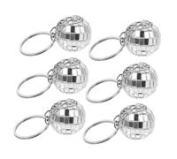 HIAKDOFT 6Pcs Mirror Disco Ball Keychains Compact Party Favors for Christmas Themed Events Lightweight Decorations Fun Accessories for Gatherings and Celebrations