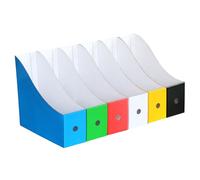 HIAKDOFT 6pcs Paper Document Organizer Boxes for Desk Student File Storage Rack with Magazine Holder Office Desktop File Holder Desk Organizer for School and Home