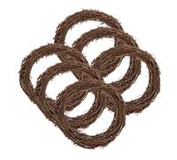 HIAKDOFT 6pcs Parakeet Bird Swing Toys with 15cm Rattan for Cage Decor and Training, Hanging Perch Plaything Set for Budgies and Small Parrots