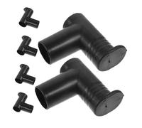 HIAKDOFT 6pcs Plastic Clothes Rack Connectors Right Angle Tube Joints for Floor Standing Drying Racks Black Rail Accessories Compatible with Single and Double Rod Garment Hangers Easy