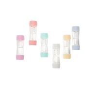 HIAKDOFT 6Pcs Portable Contact Lens Cases Set Hard Plastic Small Lens Storage Boxes with Seal Outdoor Travel Holder for Contact Care