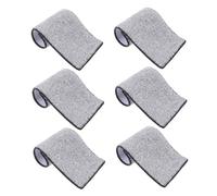 HIAKDOFT 6pcs Reusable Mop Replacement Pads Flat Microfiber Cleaning Heads for Hard Floors Machine Washable and Fast-drying Mop Pads for Home Office Hotel Use