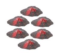HIAKDOFT 6pcs Volcano Model Realistic Eruption Simulation Landscape Decoration Craft for Science Enthusiasts Geography Lovers and Collectors Desktop Display