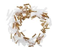 HIAKDOFT 70 Sets Motorcycle Bullet Connectors with Male Female Crimp Terminals and Insulation Sleeves Plastic Metal Electrical Connectors Kit for Secure Wiring and Easy Installation