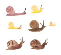 HIAKDOFT 7pcs Plastic Snail Figurines Snail Collection for Educational Science Lessons Biology Teaching Aids Indoor Outdoor Micro Landscape Decor