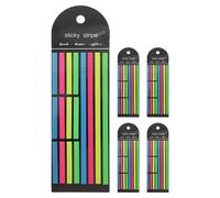 HIAKDOFT 80pcs Fluorescent Index Memo Highlighter Tape Reusable Sticky Tabs for Books Annotation Aesthetic Office School Supplies Use