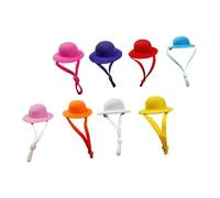 HIAKDOFT 8Pcs Adjustable Colorful Pet Chicken Hats Soft Wear-resistant Caps for Snakes Lizards Parrots Birds Decorative Animal Accessories for Festive Dress-up