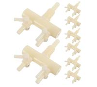 HIAKDOFT 8pcs Aquarium Air Pump Splitter with Regulating Valves, 8mm to 4mm Plastic Oxygen Flow Distributor for Fish Tank, Aquarium Air Tubing Accessories for Indoor Oxygen Control