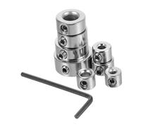 HIAKDOFT 8pcs Drill Bit Stop Collar Set Depth Limiter with Wrench for Precise Woodworking Positioning and Drilling Depth