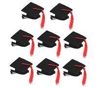 HIAKDOFT 8pcs Graduation Theme Hair Clips Bachelor Hat Barrettes for Graduation Evening Parties Fashionable and Comfortable Photo Props Tassels Unique Hair Accessories