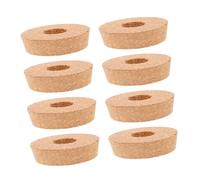 HIAKDOFT 8pcs Hydroponic Flower Pot Wood Bottle Plug Hydroponic Growing Lids Cork Canning Jar Lids Growing Vases Cork for Vases Wood Jar Brown