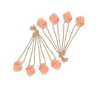 HIAKDOFT 8pcs Natural Pink Salt Blocks for Livestock with Hanging Rope Mineral for Horses Cattle Deer Goats Sheep Easy Licking Access Boosts Digestion and