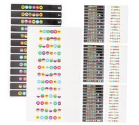 HIAKDOFT 8pcs Pvc Guitar Fretboard Scale Decals Stickers for Learning and Practicing Guitar Black and Set for Acoustic and Electric