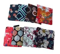 HIAKDOFT 8pcs Reusable Foldable Grocery Bags Lightweight Casual Handbags with Floral and Unicorn Patterns for Everyday Shopping and Sundries Storage