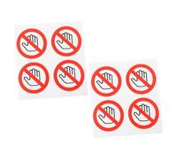 HIAKDOFT 8pcs Safety Warning Do Not Touch Stickers Self-Adhesive Labels for Factories Warehouses Offices Prevent Mechanical Injury Accident Prevention Safety Sign Decals