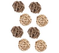 HIAKDOFT 8pcs Small Animal Chew Natural Willow and Timothy Grass Balls for Guinea Pigs Chinchillas Bunnies Hamsters Lightweight Portable Teeth Grinding and Boredom Relief