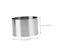 HIAKDOFT 8pcs Stainless Steel Cake Rings Small Round Mousse Moulds for Individual Pastry Desserts Baking Mold High Temperature Resistant Easy Clean