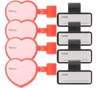 HIAKDOFT 8Pcs Stethoscope Name Tags with Clip, Reusable Id Label Set for Medical Stethoscope Tubes, Professional Identification Signs for Nurses and Healthcare Use