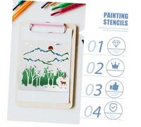HIAKDOFT 9 Sheets Reusable Landscape Stencils Pet Material Smooth Surface Easy to Clean Painting Templates for DIY Wall Art Beach City Farm Forest Scenery Crafting