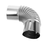 HIAKDOFT 90degree Fireplace Chimney Insulation Mesh Elbow Stove Pipe Exhaust Adapter Vent Pipe Stainless Steel Flue Adapter Tube