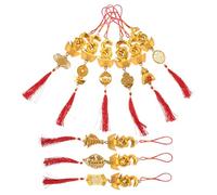 HIAKDOFT 9pcs Gold Plated Snake Pendant Lunar New Year Ornaments Lunar New Year Decor Festival Decoration Pendant Hanging Ornaments Golden Fabric