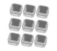 HIAKDOFT 9pcs Multifunctional Tinplate Storage Cans with Transparent Window Silver Small Metal Containers for Jewelry Office Supplies Candy Packing and Craft Storage Compact Boxes for Home