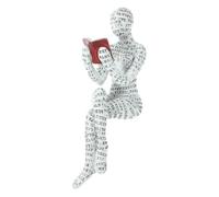 HIAKDOFT Abstract Art Resin Reading Woman Figurine Modern Home Decorations for Living Unique Literary Sculpture Ornament for Bookshelves Desks Tables Texture and Simple Style