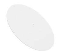 HIAKDOFT Acrylic Vinyl Record Mat Anti-static Protective Pad for Turntables Phonograph Record Player Slip Mat Reduces Vibration Enhances Sound Quality White