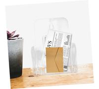 HIAKDOFT Acrylic Wall Mounted Document Holder Transparent Magazine Rack Sturdy Brochures and Pamphlets Organizer for Desk and Office Storage