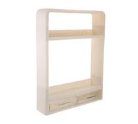 HIAKDOFT Adhesive Wall-mounted Kitchen Spice Rack Organizer Shelf with Drawer and Hooks Space-saving Multifunctional Storage for Spices Utensils No Drilling Required Easy Installation for