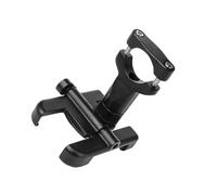 HIAKDOFT Adjustable Aluminum Alloy Bike Phone Mount Black C1 Handlebar Holder for Bicycle and Motorcycle Multi-function Rotatable Mobile Phone Bracket