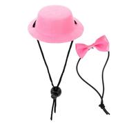 HIAKDOFT Adjustable Bunny Hat and Bow Tie for Small Pets Cloth Party Costume for Hamsters and Tiny Animals Cute Headwear for Festivals and Dress-up