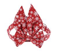 HIAKDOFT Adjustable Christmas Pet Collar with Detachable Bow Tie Lightweight and Breathable Xmas Dog Bow Neckband for Cats and Puppies Cozy Safety Buckle Design for Festive Decor and