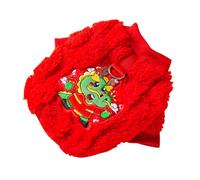 HIAKDOFT Adorable Dragon Pattern Dog Sweater Windproof Winter Coat Warm Puppy Clothes for Dogs Easy Wear Festive Chinese Year Costume