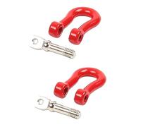 HIAKDOFT Alloy Tow Hook Ring for Car Truck Adjustable U Shaped Towing Hooks in Red Easy Install Trailer Accessory Stylish Heavy Duty Decoration Gift