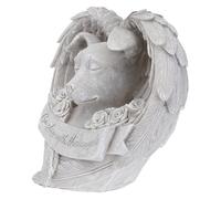 HIAKDOFT Angel Dog Memorial Statue Resin Pet Tribute Stone for Garden Outdoor Bereavement Comfort and Remembrance