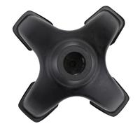 HIAKDOFT Anti-slip Rubber Walking Stick Leg Cover Flexible Feet Protector for Quad Canes and Crutches Black Cap Enhanced Ground Grip for Concrete Asphalt Hiking Trails