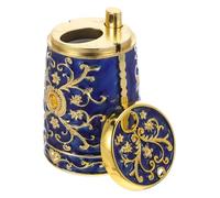HIAKDOFT Automatic Toothpick Holder Retro Press Dispenser Jar for Kitchen Dining Table Home Office Compact Hygienic Toothpicks Case with Luxury Vintage Design