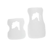 HIAKDOFT Baby Bottle Sleeves and Protective Covers for Infants White 150ml 270ml Nursing Bottle Cases Portable Anti-Drop Silicone 2pcs for Feeding and Travel