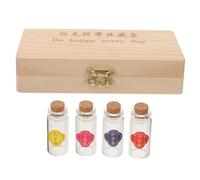 HIAKDOFT Baby Tooth Keepsake Box and Fetal Hair Storage Set for Memory Preservation Solid Wood Tooth Collection Organizer 4 Slots Baby Keepsake for and Umbilical Cord Storage