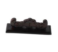 HIAKDOFT Bamboo Flute Display Stand Wooden Holder for Two Wind Instruments Solid Wood with Carved Pattern Stable Dual Purpose Rack for Practice and Decoration Portable Decorative Flute
