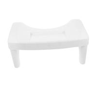 HIAKDOFT Bathroom Toilet Stool for Adults PP Material Poop Step Stool with Non-Slip Pad Multi-Functional Footrest and Seat Cushion Sleek White Design for Home Bathroom Use